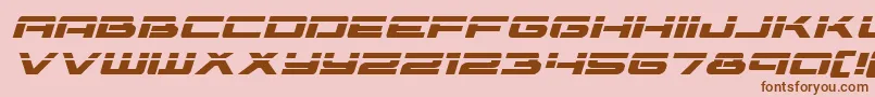 フォントVorpalexpandital – ピンクの背景に茶色のフォント