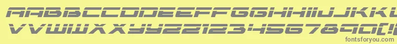 Vorpalexpandital Font – Gray Fonts on Yellow Background