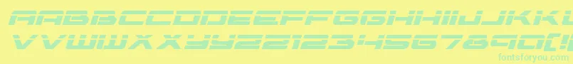 Police Vorpalexpandital – polices vertes sur fond jaune