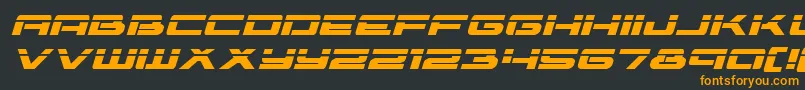 Vorpalexpandital Font – Orange Fonts on Black Background