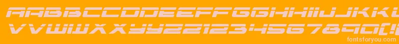 フォントVorpalexpandital – オレンジの背景にピンクのフォント