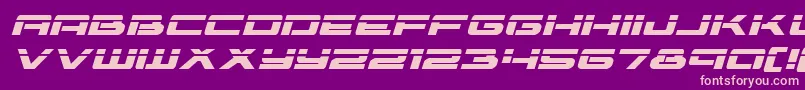 Vorpalexpandital Font – Pink Fonts on Purple Background