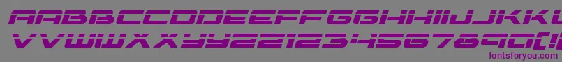 Vorpalexpandital-Schriftart – Violette Schriften auf grauem Hintergrund