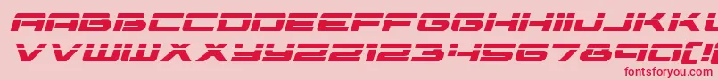Vorpalexpandital-Schriftart – Rote Schriften auf rosa Hintergrund