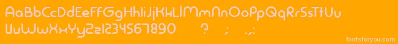 Urba Font – Pink Fonts on Orange Background