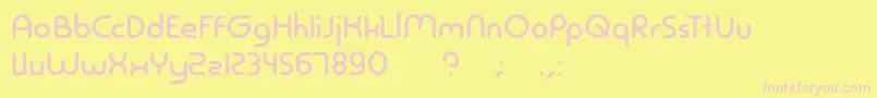 Urba Font – Pink Fonts on Yellow Background