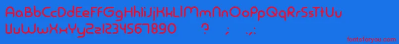 Urba Font – Red Fonts on Blue Background