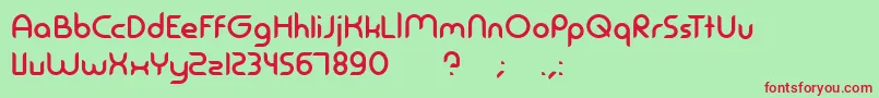 Urba Font – Red Fonts on Green Background