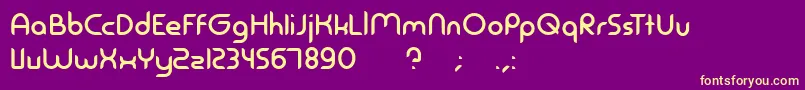 Urba Font – Yellow Fonts on Purple Background