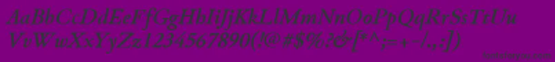 JunicodeBolditalic Font – Black Fonts on Purple Background