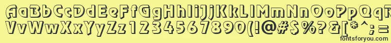 ChorusLineShadowSsi Font – Black Fonts on Yellow Background