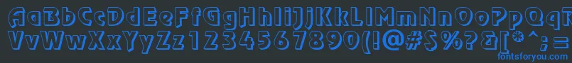 ChorusLineShadowSsi Font – Blue Fonts on Black Background