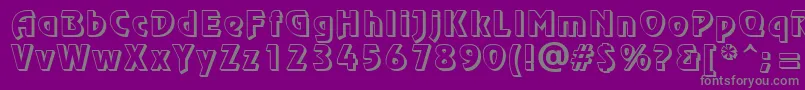 ChorusLineShadowSsi Font – Gray Fonts on Purple Background