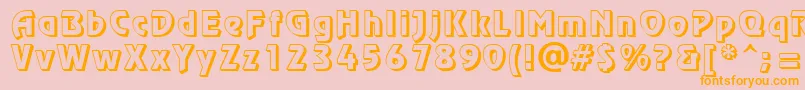 ChorusLineShadowSsi Font – Orange Fonts on Pink Background