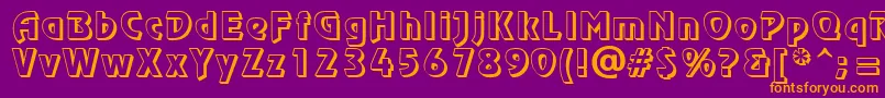 ChorusLineShadowSsi Font – Orange Fonts on Purple Background