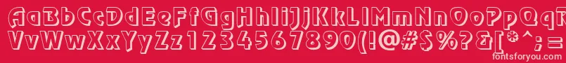 ChorusLineShadowSsi Font – Pink Fonts on Red Background