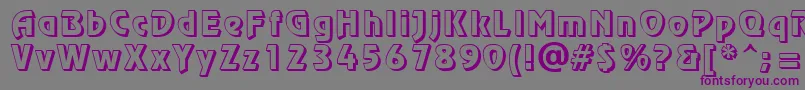 ChorusLineShadowSsi Font – Purple Fonts on Gray Background