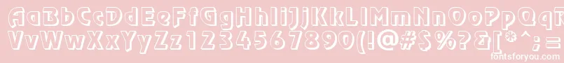 ChorusLineShadowSsi Font – White Fonts on Pink Background