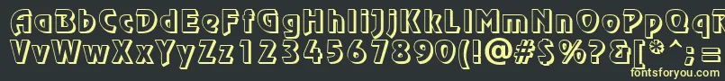 ChorusLineShadowSsi Font – Yellow Fonts on Black Background