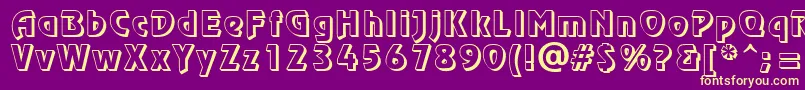 ChorusLineShadowSsi Font – Yellow Fonts on Purple Background