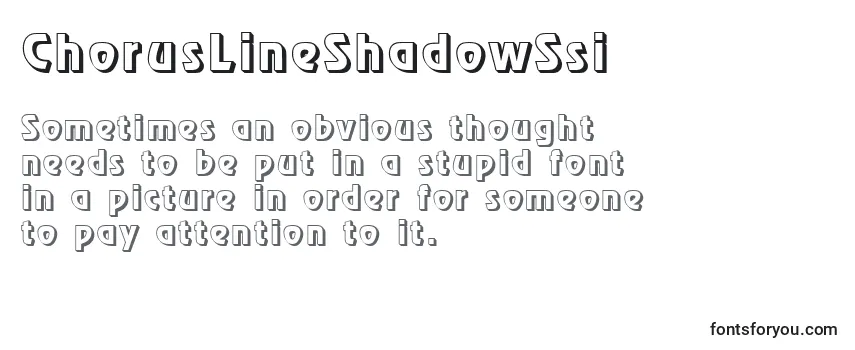 Обзор шрифта ChorusLineShadowSsi