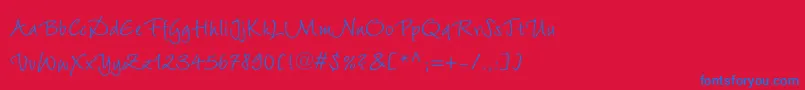 WiesbadenswingLtRoman Font – Blue Fonts on Red Background