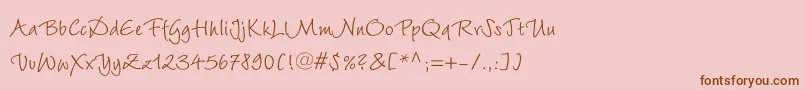 WiesbadenswingLtRoman Font – Brown Fonts on Pink Background