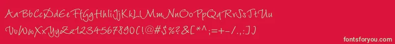 WiesbadenswingLtRoman Font – Green Fonts on Red Background