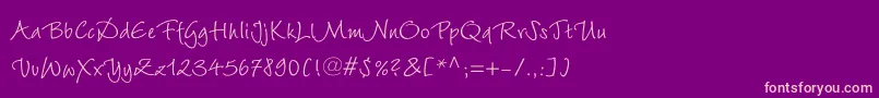 WiesbadenswingLtRoman Font – Pink Fonts on Purple Background