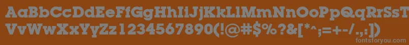 Шрифт LugacBold – серые шрифты на коричневом фоне