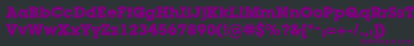 Шрифт LugacBold – фиолетовые шрифты на чёрном фоне