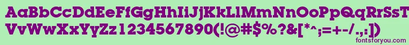 LugacBold Font – Purple Fonts on Green Background