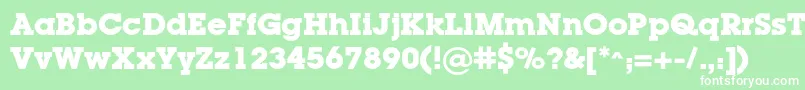LugacBold Font – White Fonts on Green Background