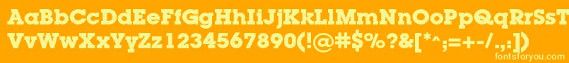 LugacBold Font – Yellow Fonts on Orange Background