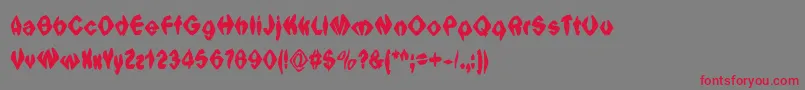 Ingothical Font – Red Fonts on Gray Background