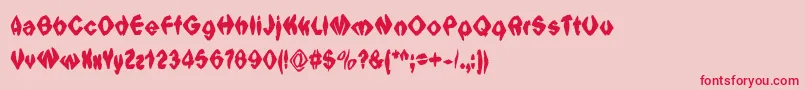 Ingothical Font – Red Fonts on Pink Background