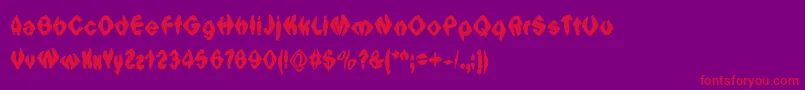 Ingothical Font – Red Fonts on Purple Background