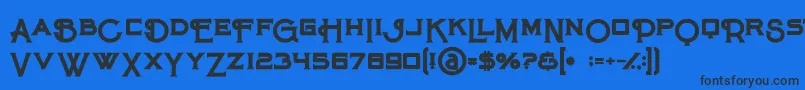 Maroonbold Font – Black Fonts on Blue Background