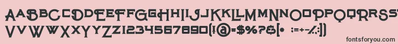 フォントMaroonbold – ピンクの背景に黒い文字