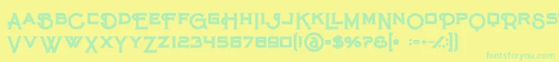 Maroonbold Font – Green Fonts on Yellow Background