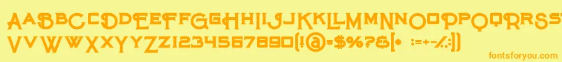 Maroonbold Font – Orange Fonts on Yellow Background