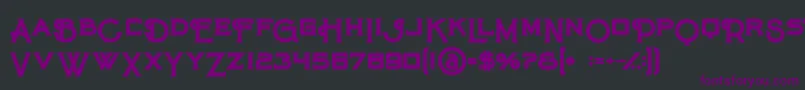 Шрифт Maroonbold – фиолетовые шрифты на чёрном фоне
