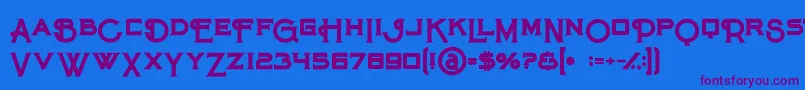 Maroonbold Font – Purple Fonts on Blue Background