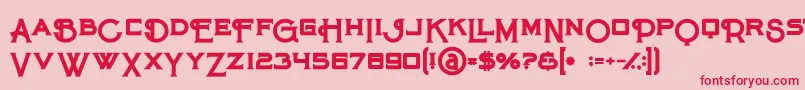 フォントMaroonbold – ピンクの背景に赤い文字