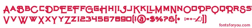 フォントMaroonbold – 白い背景に赤い文字