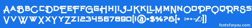 フォントMaroonbold – 青い背景に白い文字