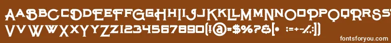 フォントMaroonbold – 茶色の背景に白い文字