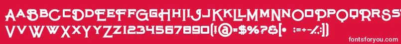 フォントMaroonbold – 赤い背景に白い文字