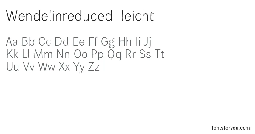 Шрифт Wendelinreduced45leicht (63297) – алфавит, цифры, специальные символы