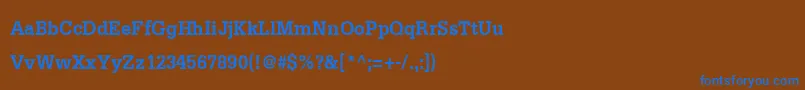DilleniaupcРџРѕР»СѓР¶РёСЂРЅС‹Р№ Font – Blue Fonts on Brown Background